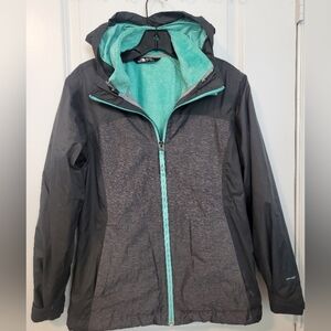 The North Face Gray and Teal Kids Jacket